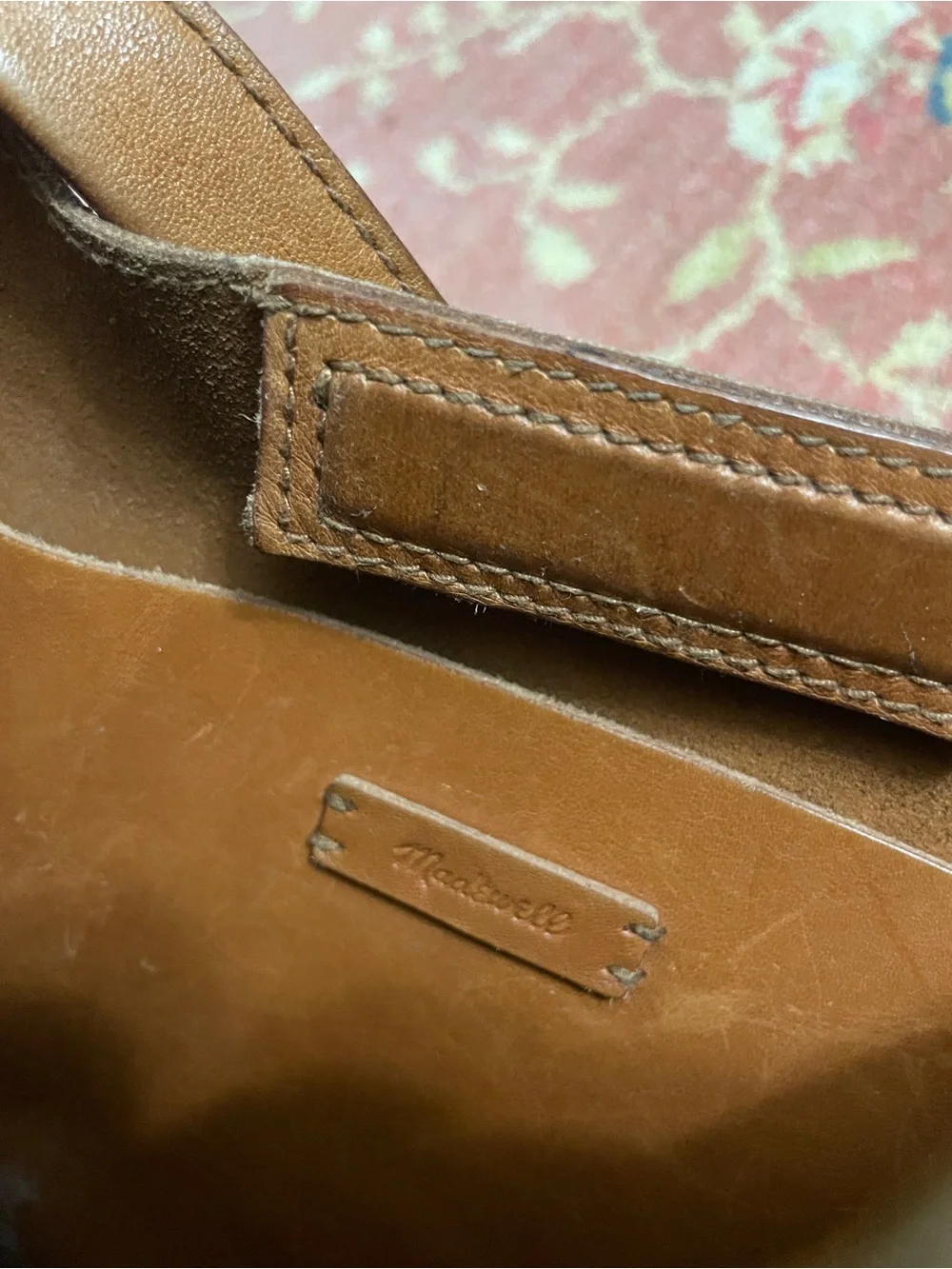Madewell The Sydney Classic Tan Leather Crossbody Bag